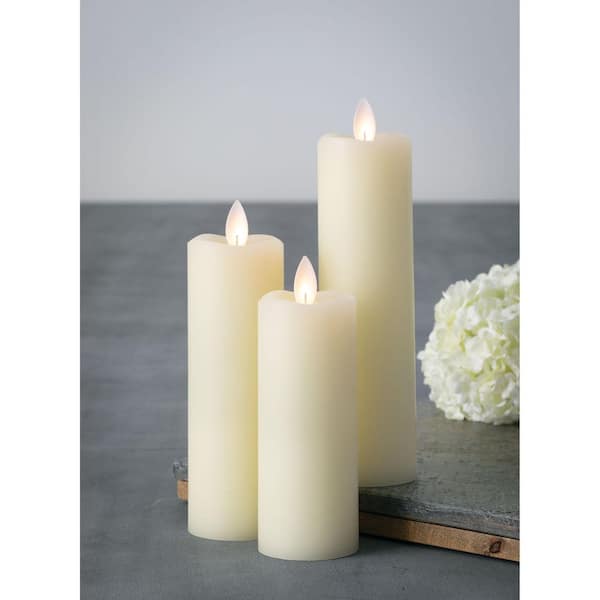 SULLIVANS 7, 6, and 5 Slim LED Pillar Candle (Set of 3) MGT11754CR - The  Home Depot