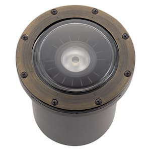 Low Voltage Variable 850 Lumen Centennial Brass Hardwired Integrated LED Weather Resistant InGround Well Light