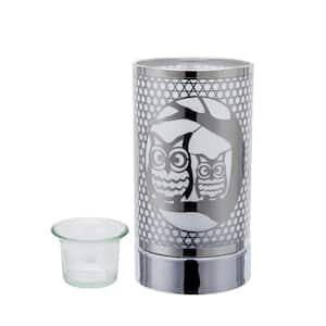 Silver Loving Owls Touch Lamp, Essential Oil Diffuser and Wax Warmer