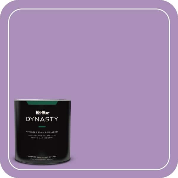 BEHR DYNASTY 1 qt. #650B-5 Garden Pansy Semi-Gloss Enamel Interior Stain-Blocking Paint and Primer