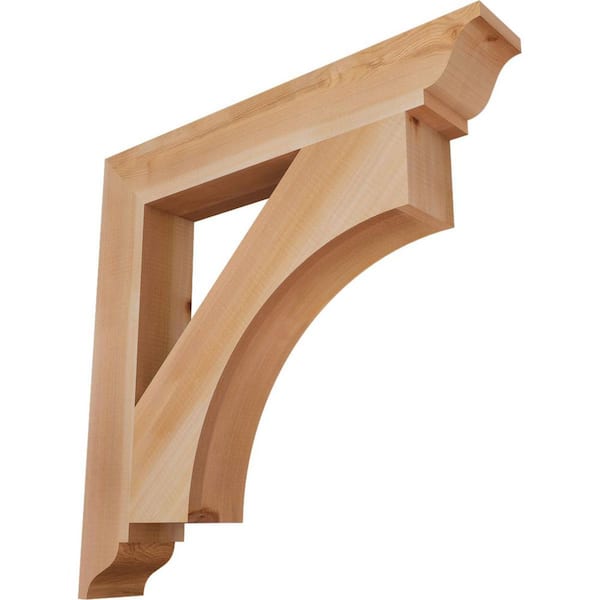 Ekena Millwork 3.5 in. x 26 in. x 26 in. Western Red Cedar Westlake Traditional Smooth Bracket