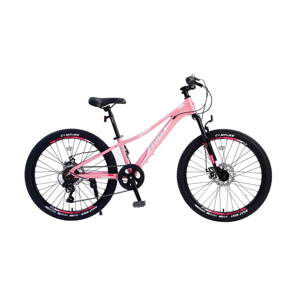 24 in. 7-Speed Girls and Boys Aluminum Alloy Mountain Bike in Pink