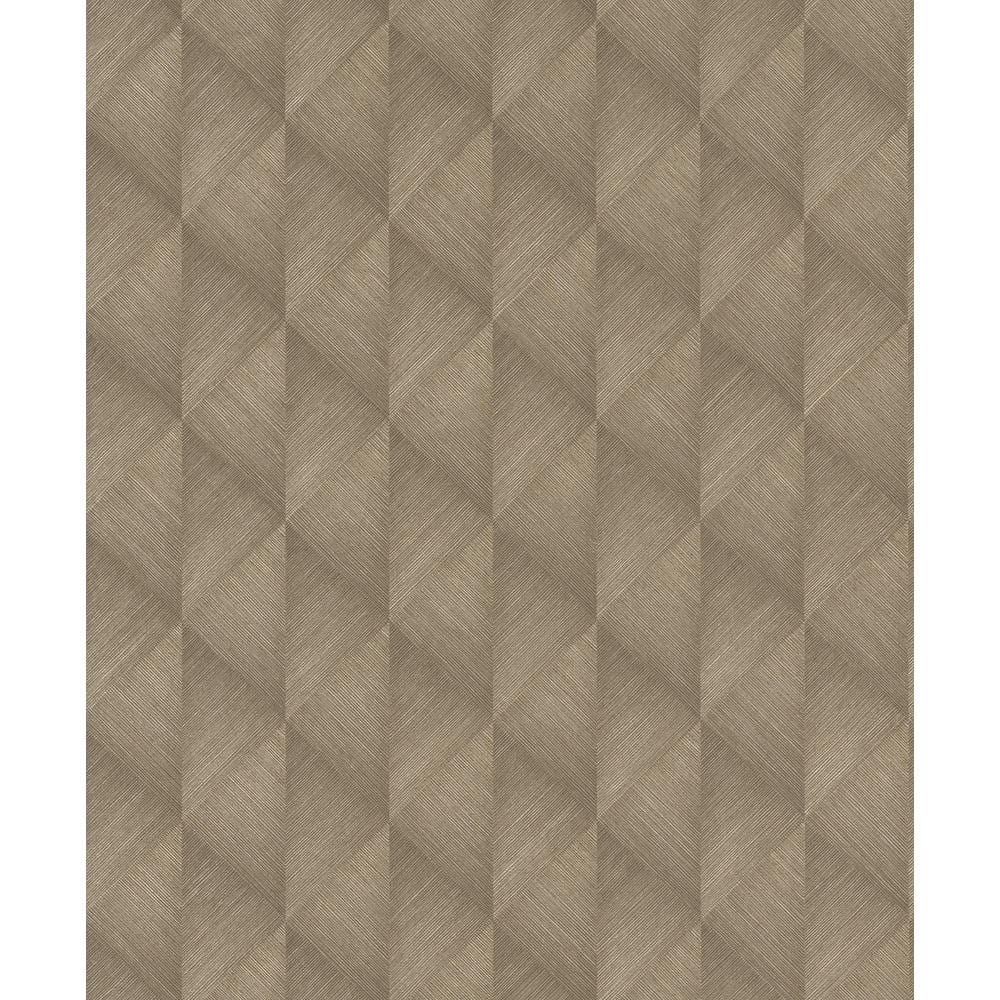 Miro Brown 3D Geometric Non-Pasted Washable Wallpaper