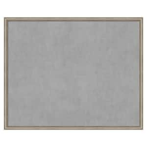 Salon Scoop Pewter 42 in. x 34 in Framed Magnetic Board