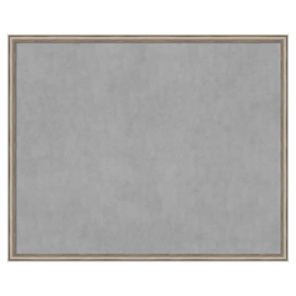 Amanti Art Salon Scoop Pewter 42 in. x 34 in Framed Magnetic Board