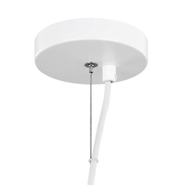 Hammers and Heels 5 Matte White Porcelain Dome Pendant Light - White Cord  - Wayfair Canada