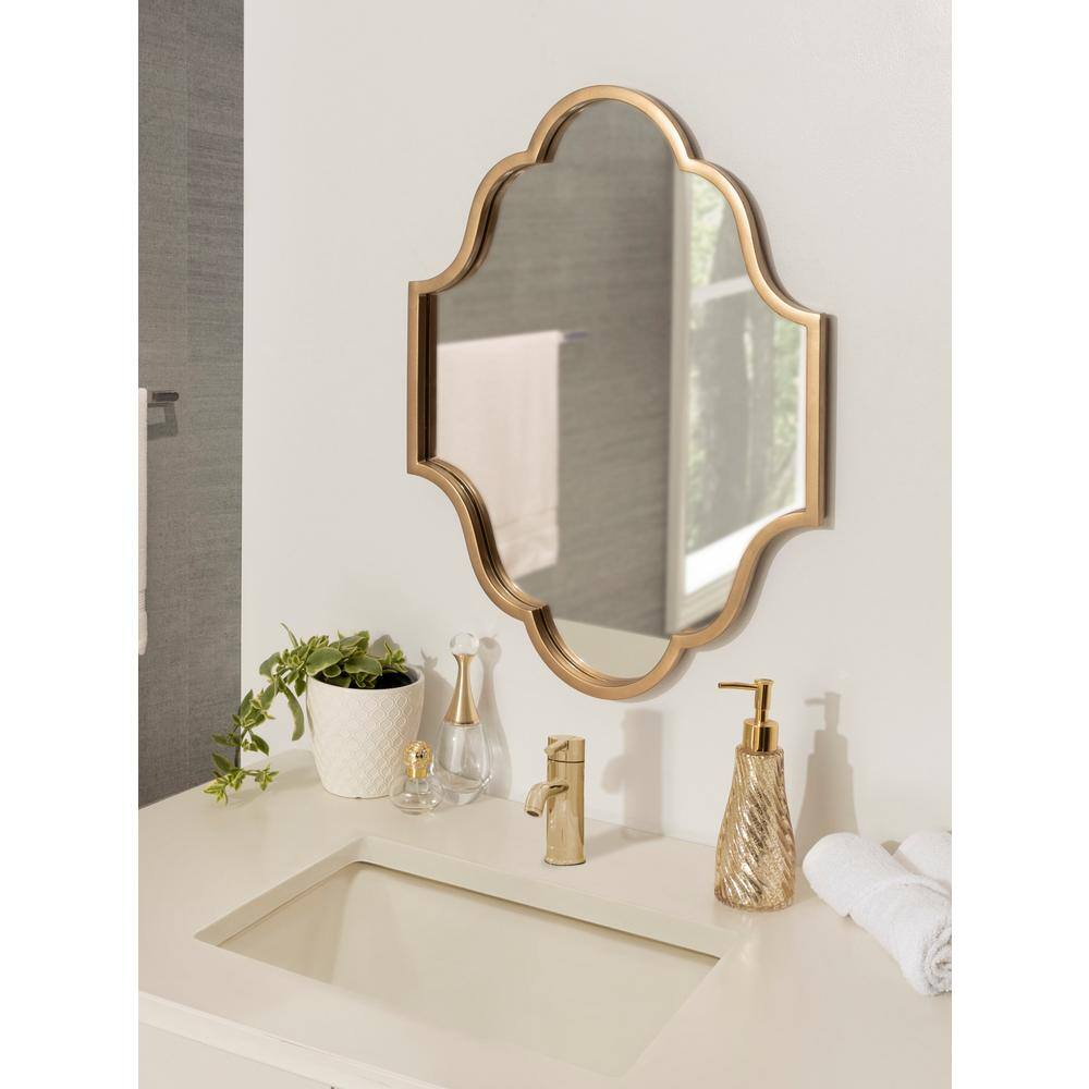 Gold Scalloped Iron Framed Wall Mirror, 18x24