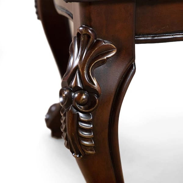 Divino Grand Cherry Leatherette Upholstered Dining Chair Set of 2