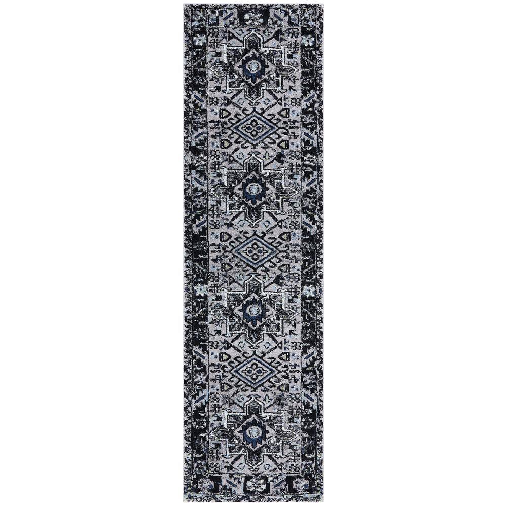 Vintage Hamadan Light Gray/Dark Gray 2 ft. x 6 ft. Floral Border Runner Rug price history on PriceWatchPro