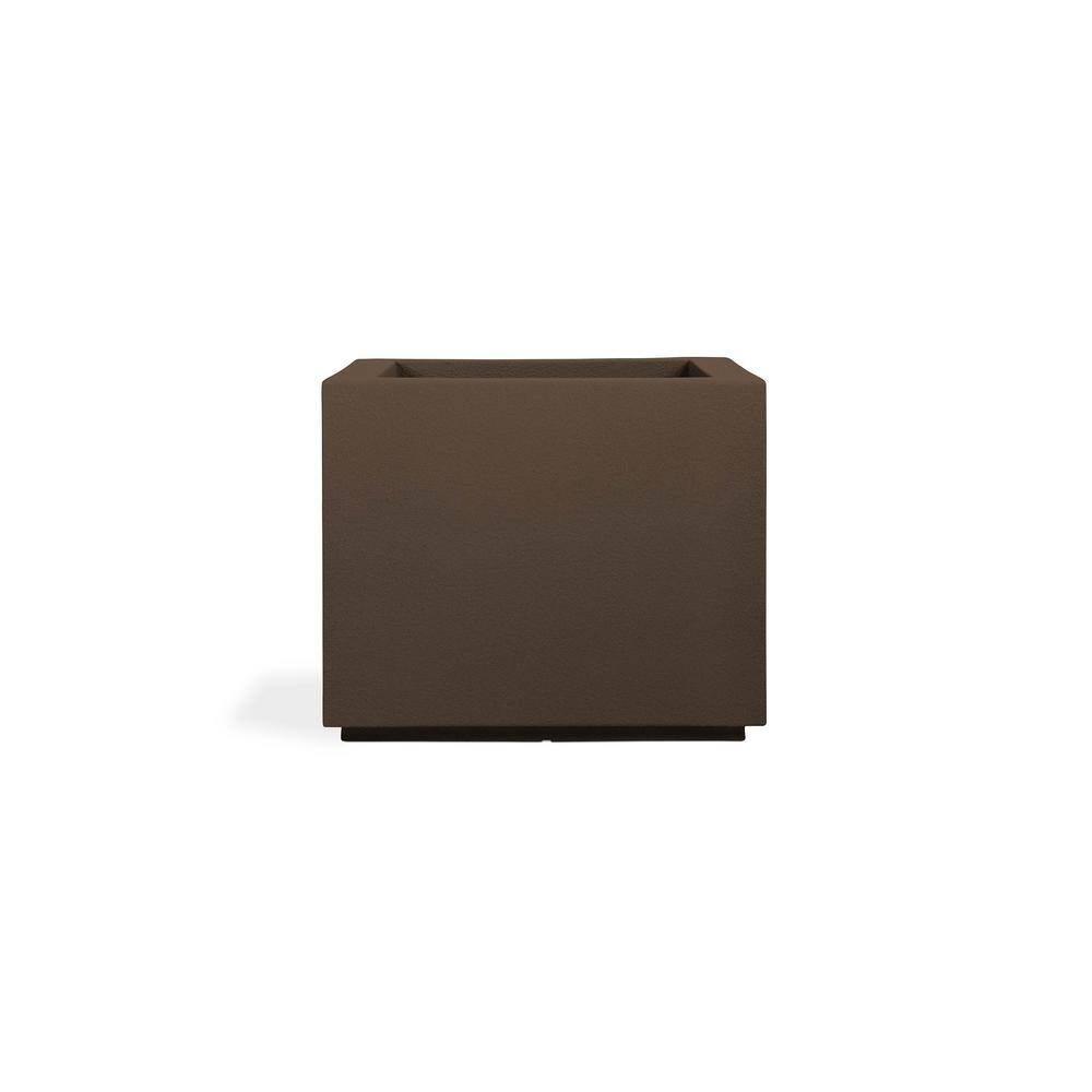 Monterrey 23" Brown Polystone Square Planter for Indoor/Outdoor