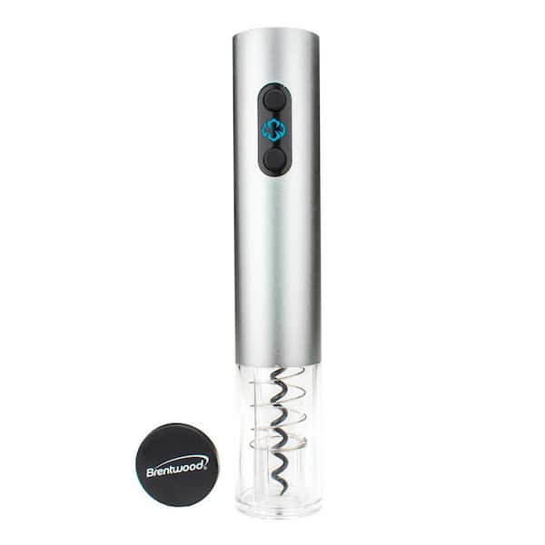 Brentwood Appliances Portable Silver Electric Wine Bottle Opener