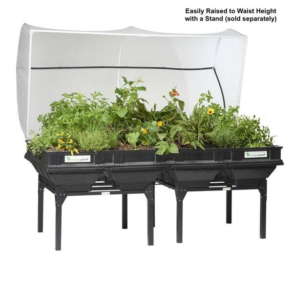 Vegepod Raised Garden Bed Kit Large 78 7 In X 39 4 2 M 1 Container With Protective Cover Self Watering C0007 The Home Depot - Raised Vegetable Garden Beds Kits