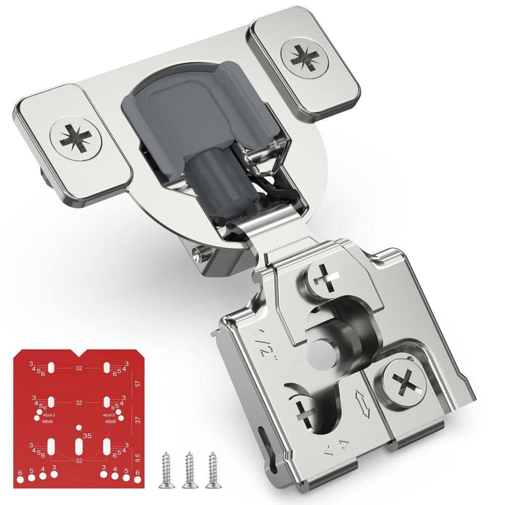 60-Pack 3D Soft Close 105° Face Frame Cabinet Door Concealed Self Closing Hinges Satin Nickel Finish price history on PriceWatchPro