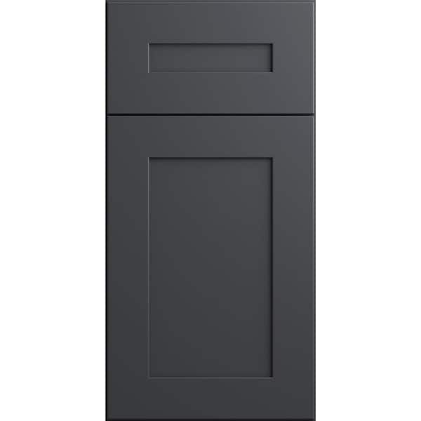Newport 7.5 in. W x 0.75 in. D x 7.5 in. H in Deep OnyxCabinet Door Sample