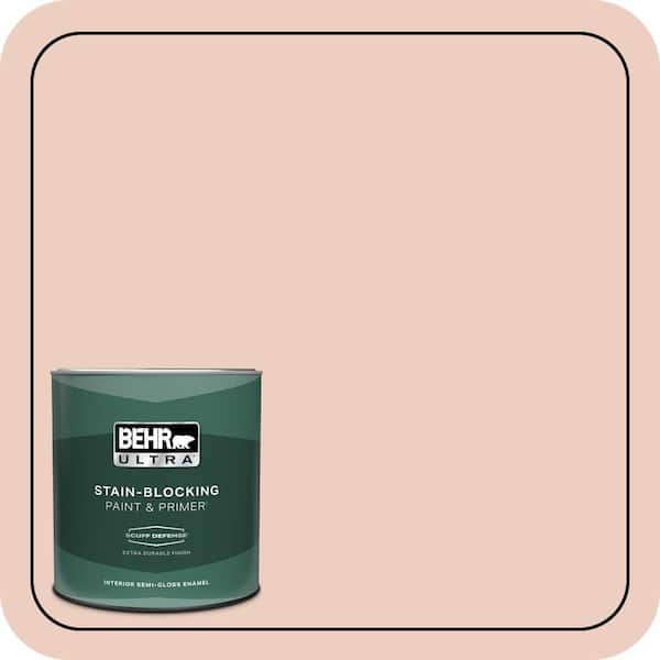 BEHR ULTRA 1 qt. #220E-2 Shrimp Toast Extra Durable Semi-Gloss Enamel Interior Paint & Primer