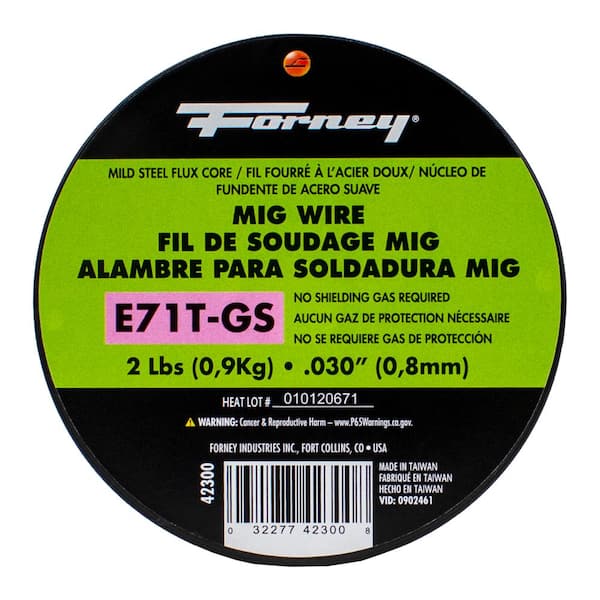 Forney 0.030 Flux Core Mild Steel MIG Welding Wire 2 lbs. Spool