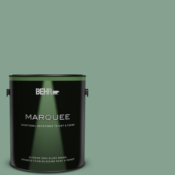 BEHR MARQUEE 1 gal. #MQ6-11 Mossy Bench Semi-Gloss Enamel Exterior Paint & Primer