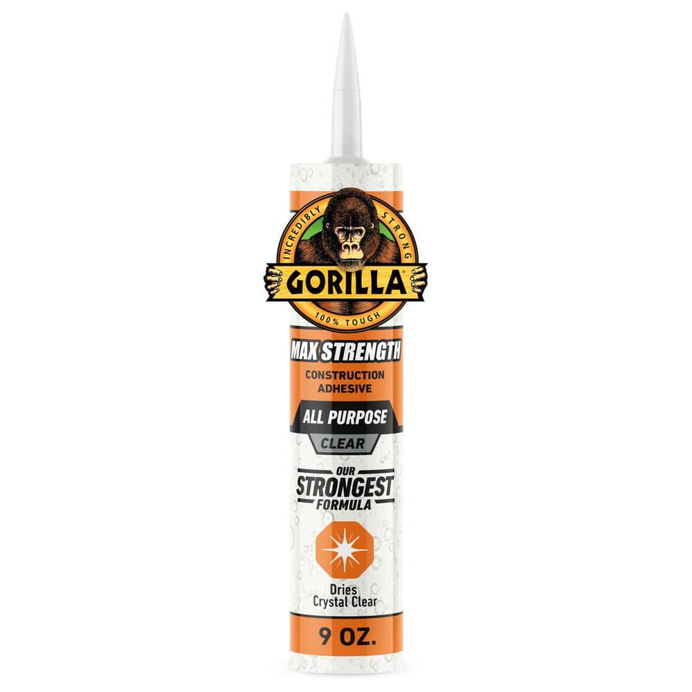 Gorilla 9 oz. Max Strength Construction Adhesive Clear