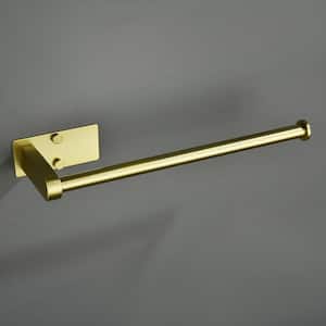 2-Pieces Bath Hardware Set with Towel Bar/Toilet Paper Holder in Brushed Gold