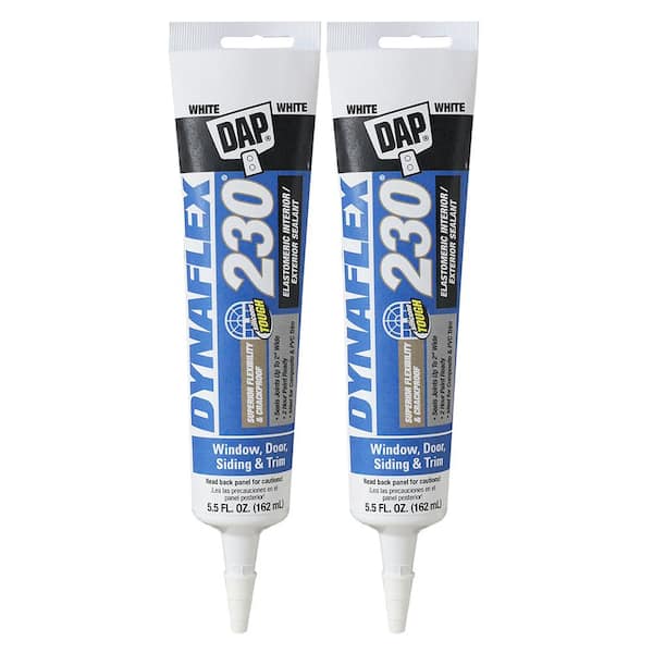 DAP Dynaflex 230 5.5 oz. White Premium Exterior/Interior Window Door and Trim Sealant (2-Pack)