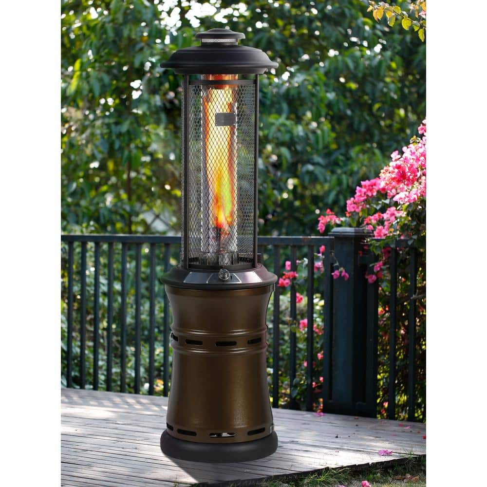 Bronze 36,000 BTU Propane Outdoor Patio Heater with Dancing Flame