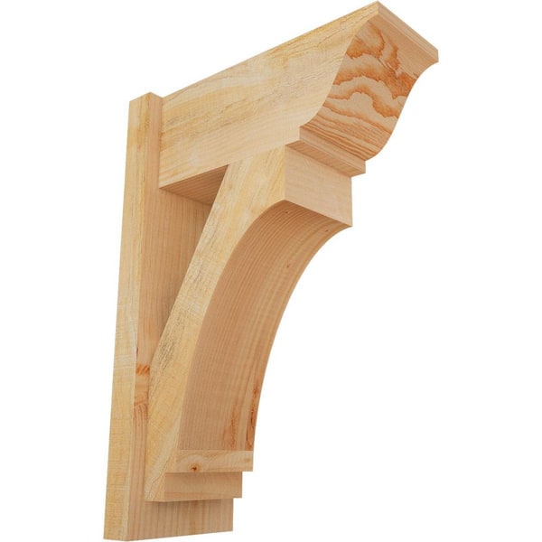 Ekena Millwork 8 in. x 26 in. x 18 in. Douglas Fir Imperial Traditional Rough Sawn Outlooker