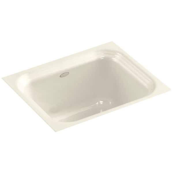 KOHLER Northland Almond Cast Iron 15 in. Undermount Bar Sink