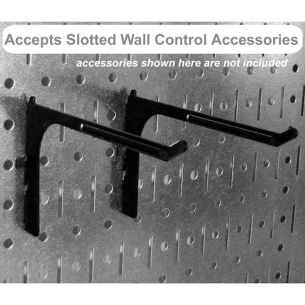 Wall Control 10-hl-102 B 2-7 8 Long Reach Slotted Pegboard Hook Pack for Only Black
