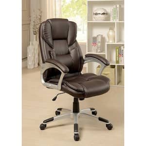 Amber Falls Brown Faux Leather Office Chairs