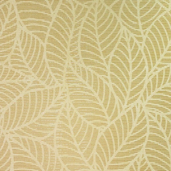 Arthouse Mavis Mustard Yellow Leaf Wallpaper Sample