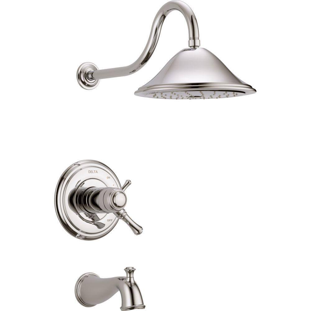 Cassidy TempAssure 17T Series 1-Handle Tub and Shower Faucet Trim Kit Only in Polished Nickel (Valve Not Included) price history on PriceWatchPro