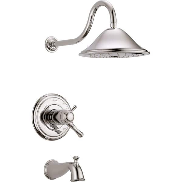 Delta Cassidy TempAssure 17T Series 1-Handle Tub and Shower Faucet Trim Kit Only in Polished Nickel (Valve Not Included)