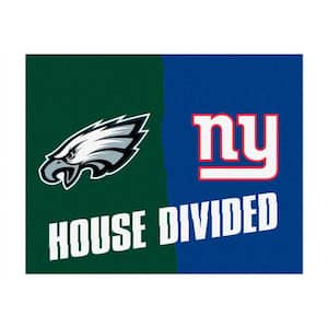 NFL Eagles/Giants Turquois House Divided 3 ft. x 4 ft. Area Rug