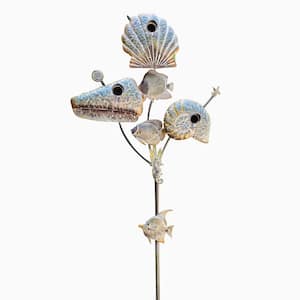 89.25 in. Tall Coastal Style Birdhouse Stake - Seashells