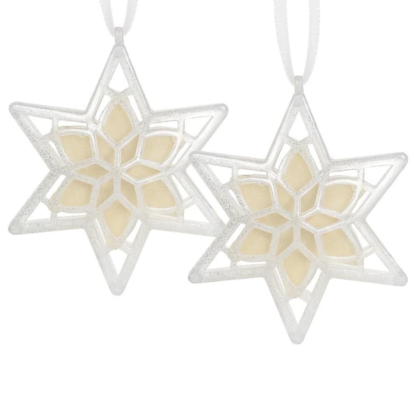 Scented Star Ornament, White Winter Fir, 2-Pack