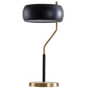Oskar 22.5 in. Moody Metal LED Desk Lamp, Black/Brass Gold