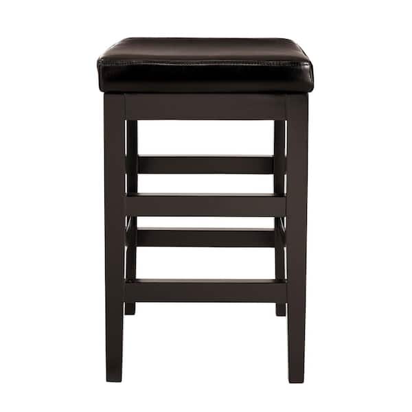 Home Decorators Collection 24 in. Black Cushioned Counter Stool