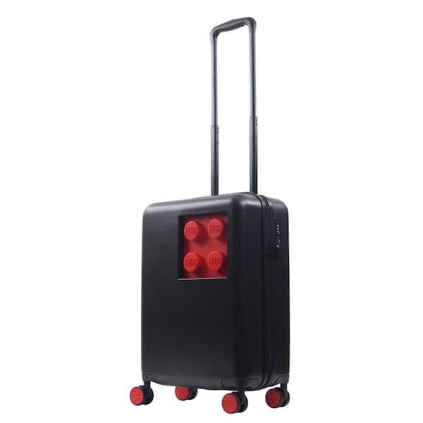 LEGO Signature Brick 2 x 2 Trolley 21 in. Carry-On Luggage Black/Red