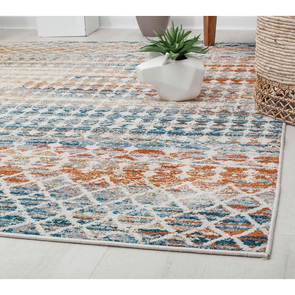 Taylor Tribal Harvest White Area Rug - 2 X 4