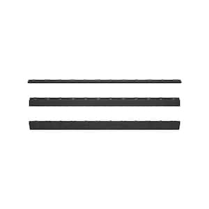 1/6 ft. x 3 ft. Quick Deck Composite Deck Tile Straight Fascia in Hawaiian Charcoal (2-Pieces per Box)