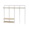 Everbilt Genevieve 8 ft. Birch Adjustable Closet Organizer Long Hanging Rod  with Double Shoe Rack and 4 Shelves, Brown - Yahoo Shopping