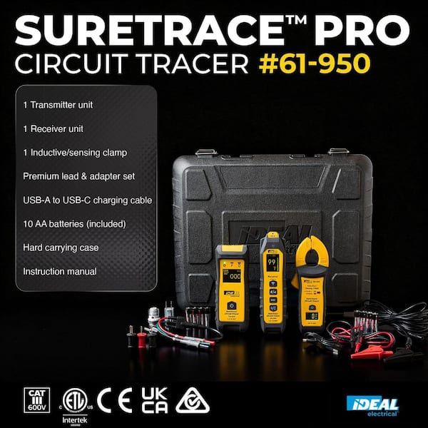 IDEAL SureTrace Pro Circuit Tracer, 0-600-Volts AC/DC with