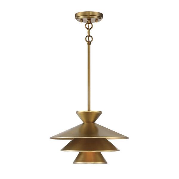 Savoy House Meridian 14 in. W x 8 in. H 1-Light Natural Brass