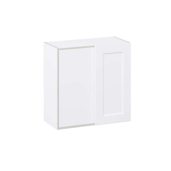 Roseland 30 in. W x 30 in. H x 14 in. D Assembled Wall Blindcorner Right Kitchen Cabinet in Painted Warm White