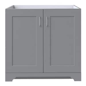Hawthorne 36 in. W x 21.75 in. D x 34 in. H Bath Vanity Cabinet without Top in Twilight Gray