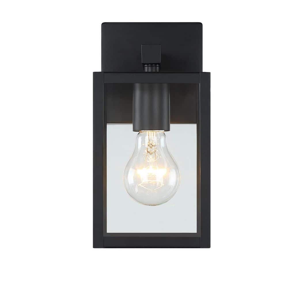 17.62''H Outdoor Light Fixtures Matte Black Large Porch Light for House, Porch, Garage Dusk to Dawn 2-Pack