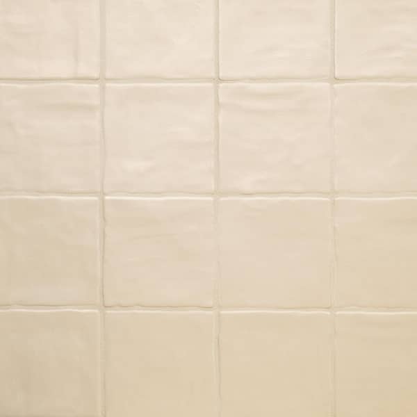 Zelyge Sand 4 in. x 4 in. Satin Ceramic Floor and Wall Tile (5.46 sq. ft. /Case)