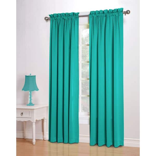 Sun Zero Semi-Opaque Sky Gregory Room Darkening Pole Top Curtain Panel, 54 in. W x 84 in. L