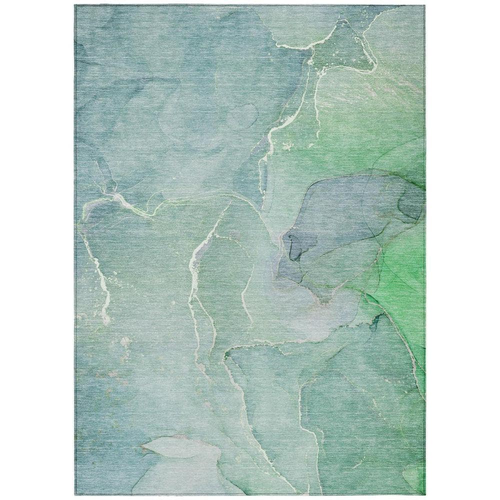 Teal 10 ft. x 14 ft. Abstract Indoor / Outdoor Area Rug price history on PriceWatchPro