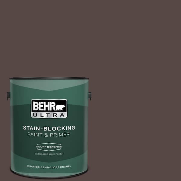 BEHR ULTRA 1 gal. Home Decorators Collection #HDC-CL-14 Pinecone Path Extra Durable Semi-Gloss Enamel Interior Paint & Primer